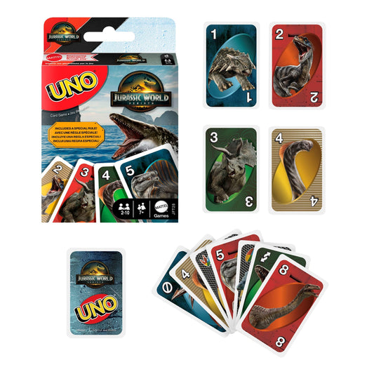 UNO Jurassic World Rebirth Card Game For Kids, Family & Adult Game Nights