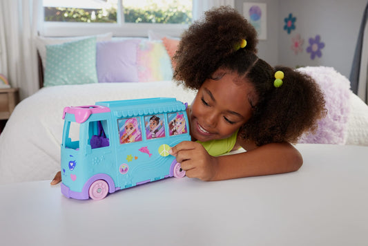 Polly Pocket Coffret de Jeu Aventure Animale Mobile, Camionnettes