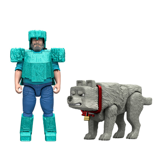 Minecraft Man's Best Wolf Pack With 2 Action Figures & 2 Accessories, Set inspired By The Movie