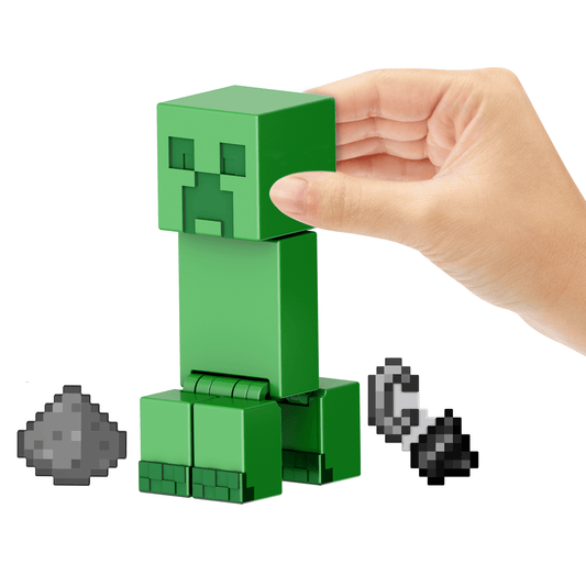 Minecraft Action Figures & Accessories Collection, 3.25-in Scale & Pixelated Design (Characters May Vary)