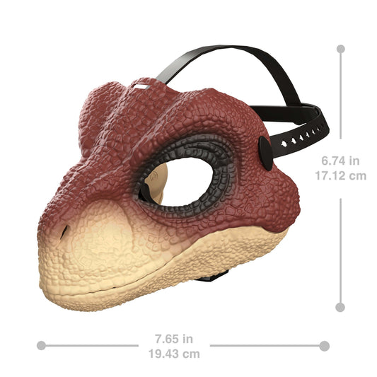 Jurassic World Rebirth Raptor Dinosaur Mask, Role-Play Head Wear, Movie-Inspired Costume Gear