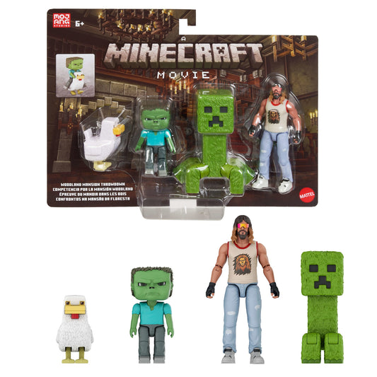 Minecraft Woodland Mansion Throwdown Toy Action Figure Multipack Inspired By The Movie
