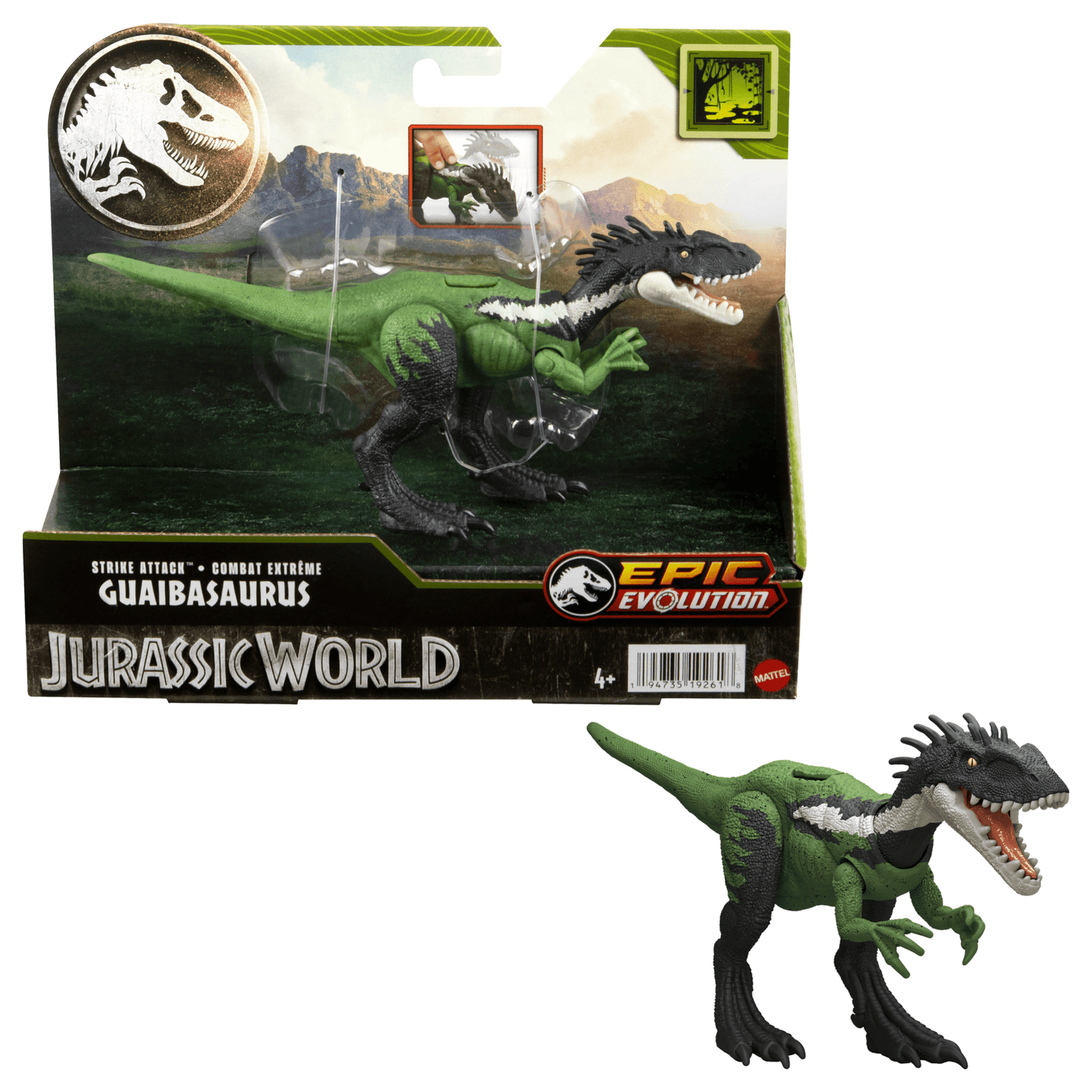 Jurassic World Strike Attack Guaibasaurus Dinosaur Toy With Single Strike Action